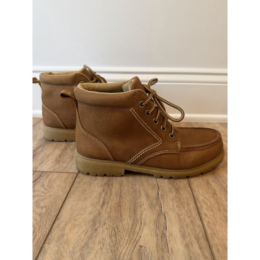 Judith Sport Ankle Boot Women 8.5 Brown NWOT Leather Lace Up Moc Toe W0343 - Picture 6 of 9